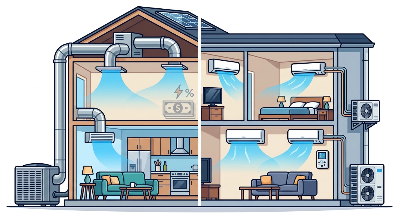 Central AC vs. Ductless Mini-Split: Which System Is Right for 20