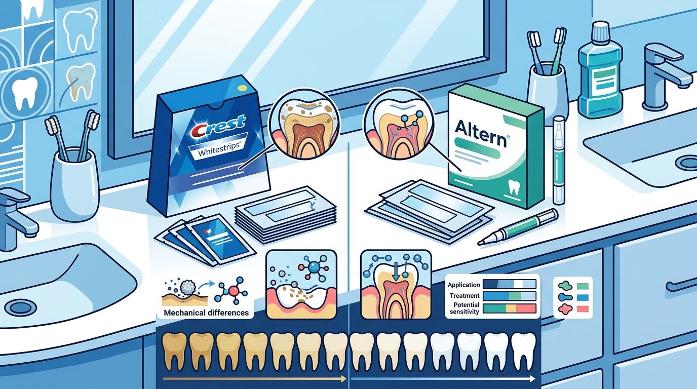 Home Teeth Whitening for Deep Yellow Stains: Crest vs. Altern