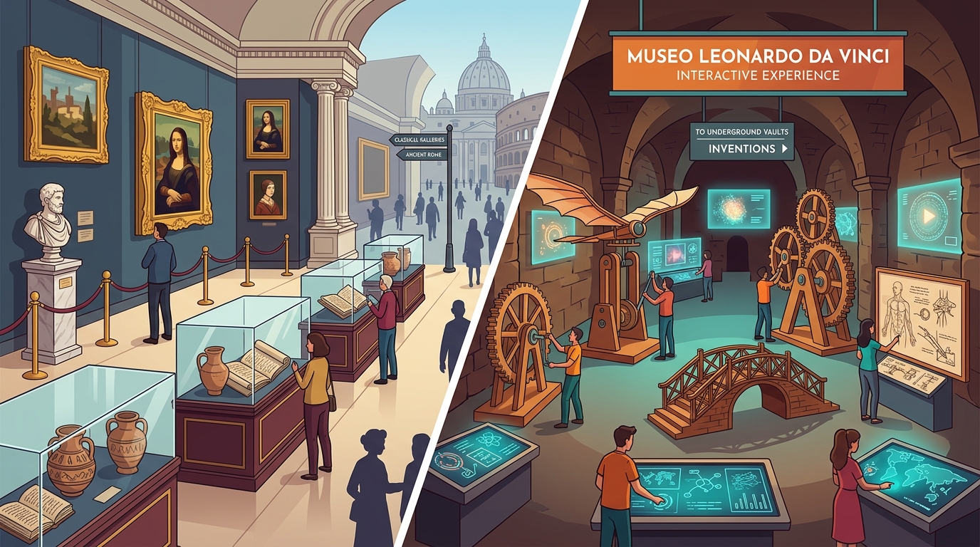 Interactive Museums in Rome: Leonardo da Vinci vs Traditional