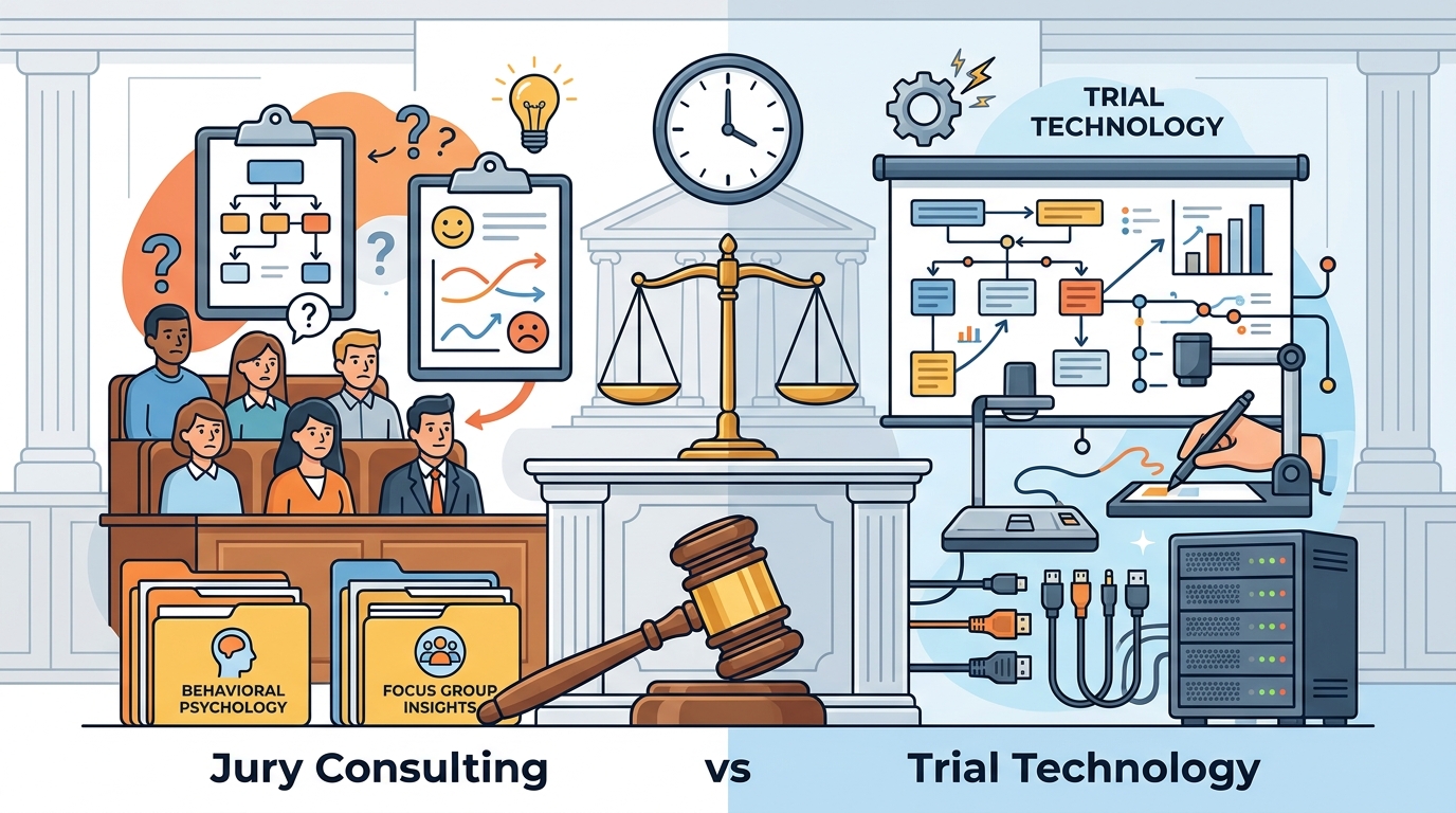 Jury Consulting vs. Trial Tech: Which Service Does Your Case?