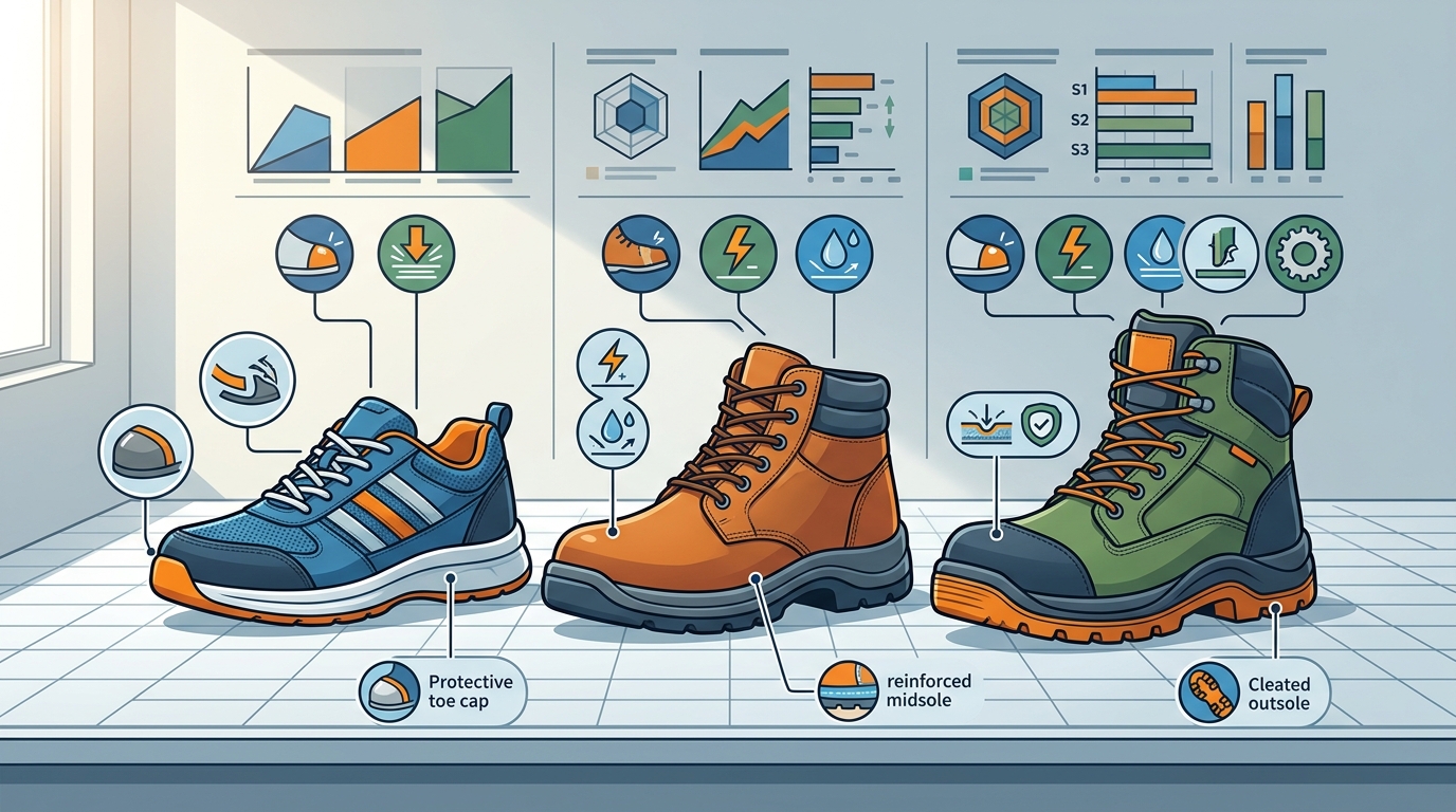 Safety Footwear Comparison: S1, S2, S3 & More