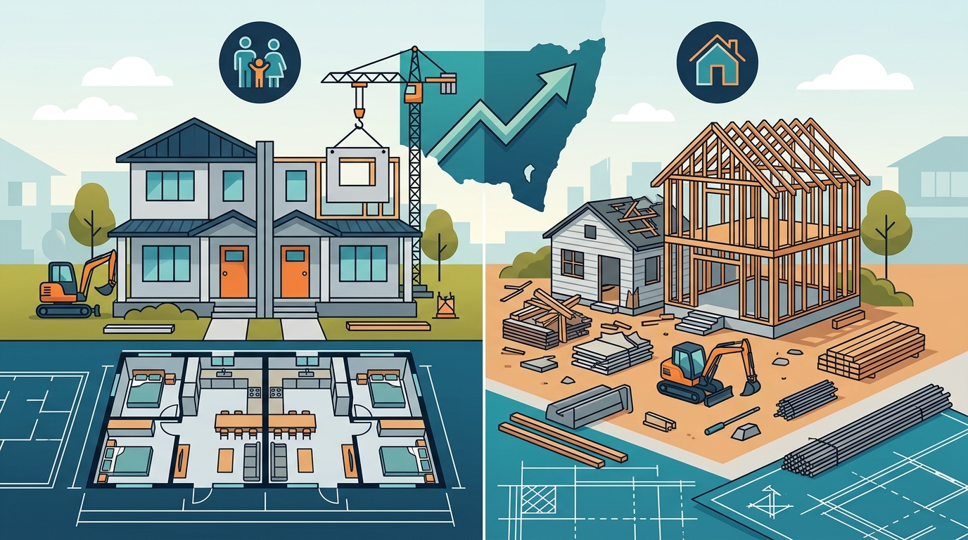 Comparing Building Methods: Duplex vs. Knockdown Rebuild in NSW