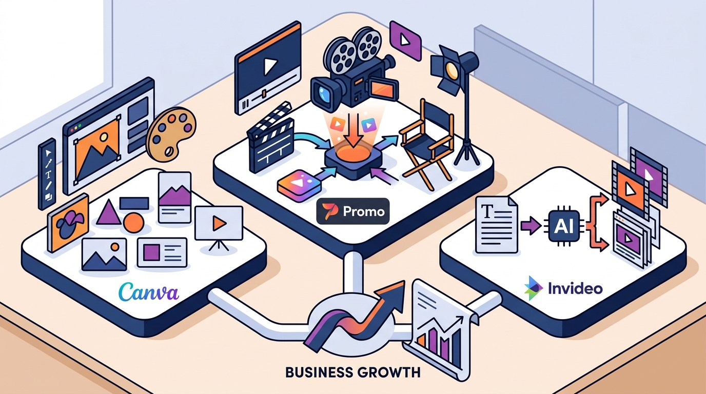 Promo vs. Canva vs. InVideo: Best AI Video Maker for Business