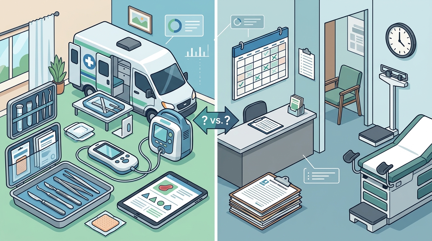 Mobile Wound Care vs. Traditional Clinic: A 2026 Comparison
