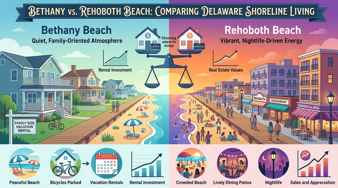 Bethany vs. Rehoboth Beach: Comparing Delaware Shoreline Living