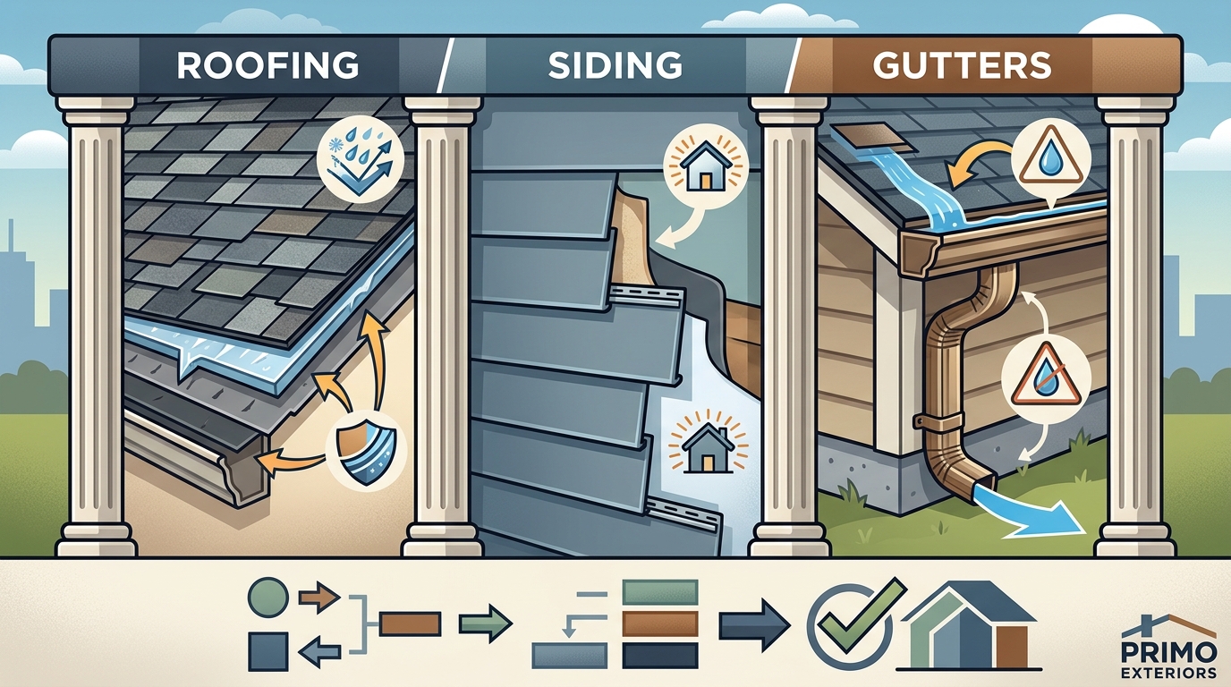 Roofing vs. Siding vs. Gutters: Which Exterior Upgrade Matters?