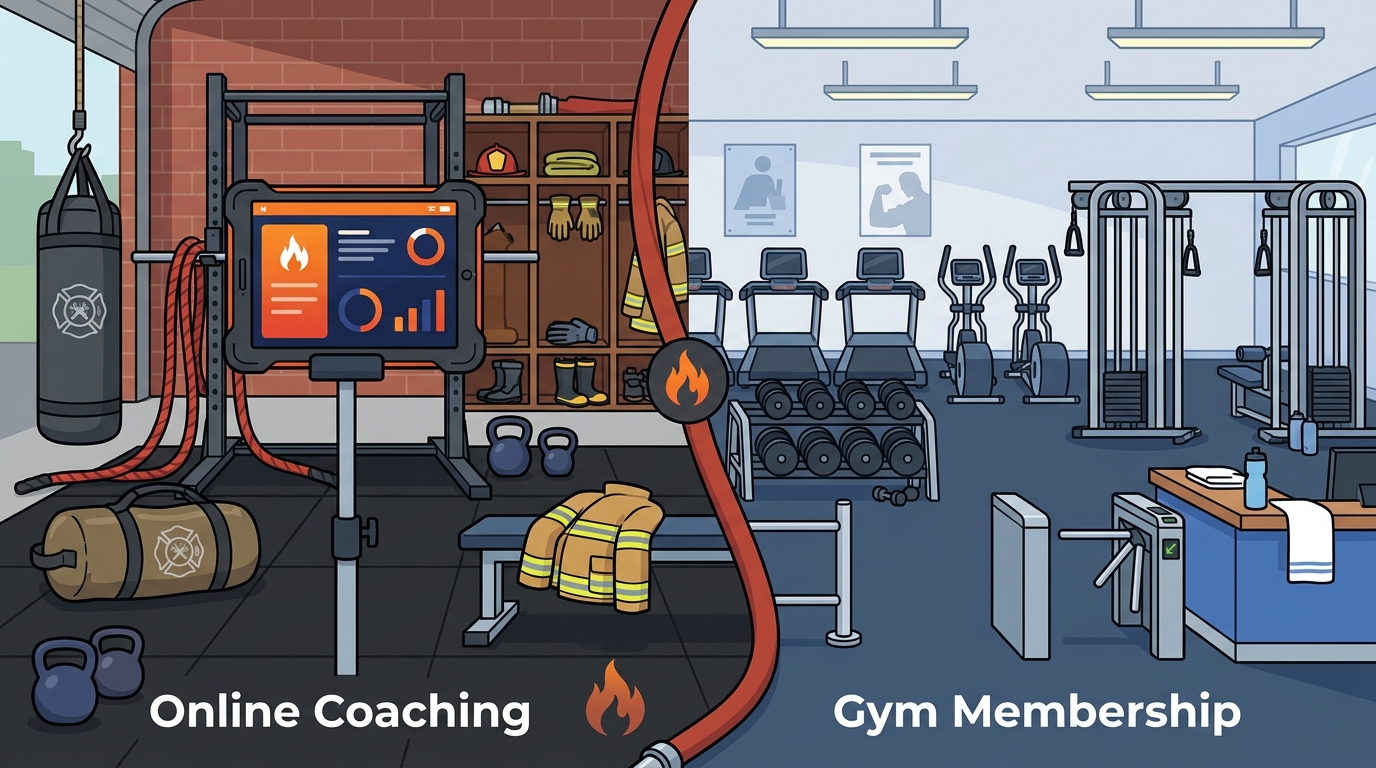 Firefighter Fitness Programs: Online Coaching vs. Gym Membership