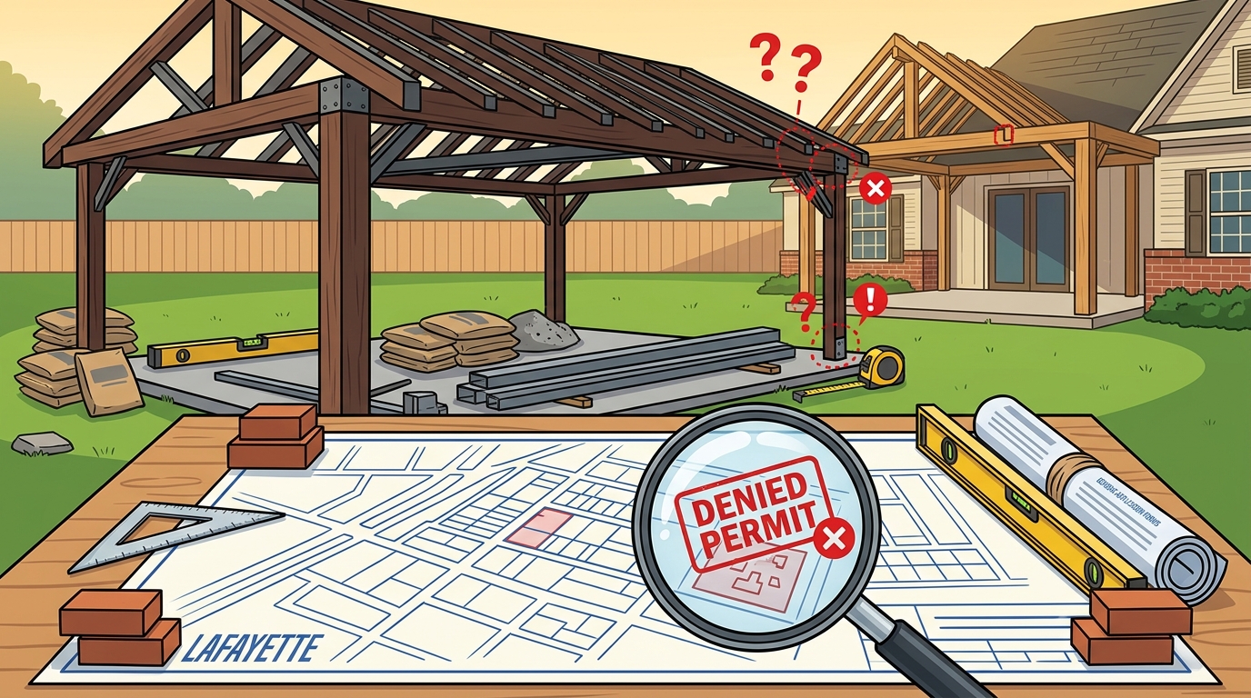 Common Permit Mistakes When Building a Patio Cover in Lafayette
