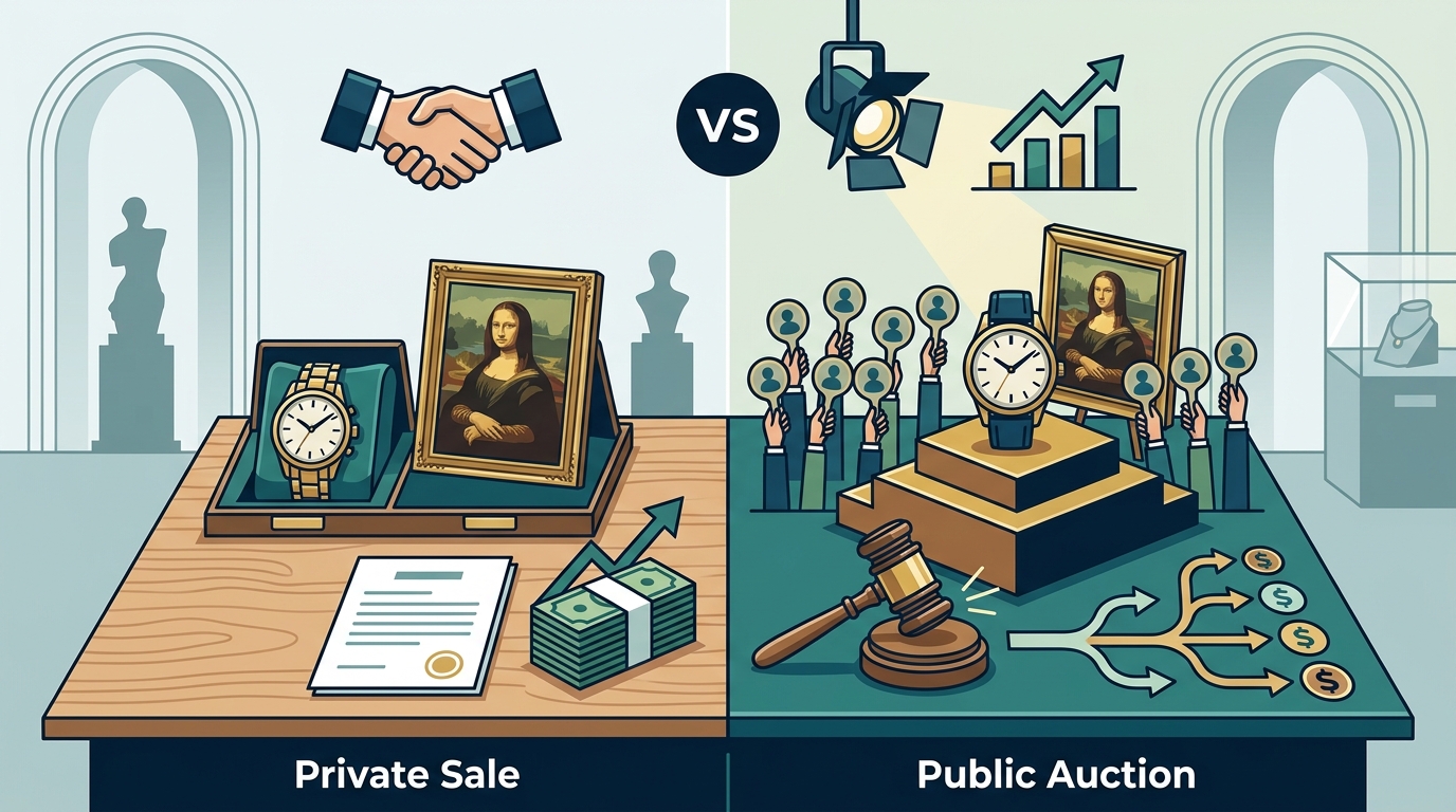 Selling vs. Auctioning Fine Art & Watches: A 2026 Comparison