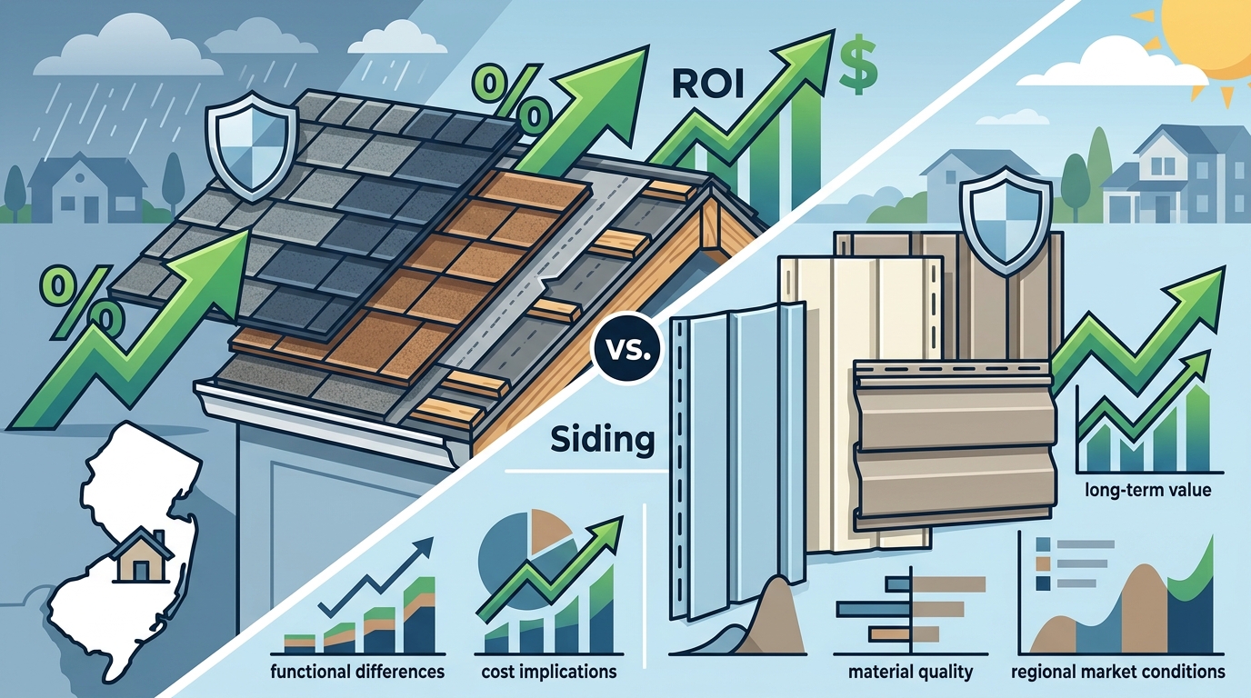 Roofing vs. Siding: Which NJ Home Improvement Delivers More ROI?