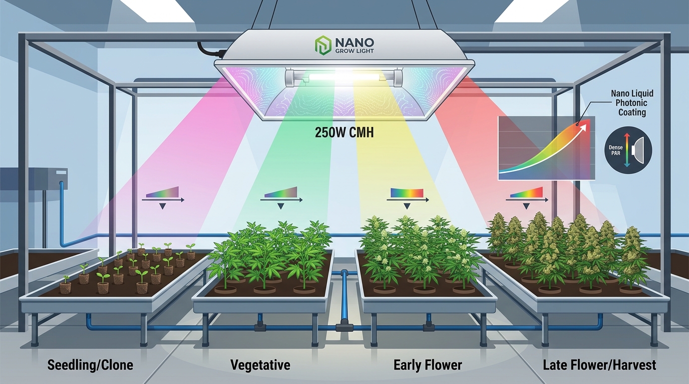250W CMH Grow Lights: Coverage & Growth Stages Guide