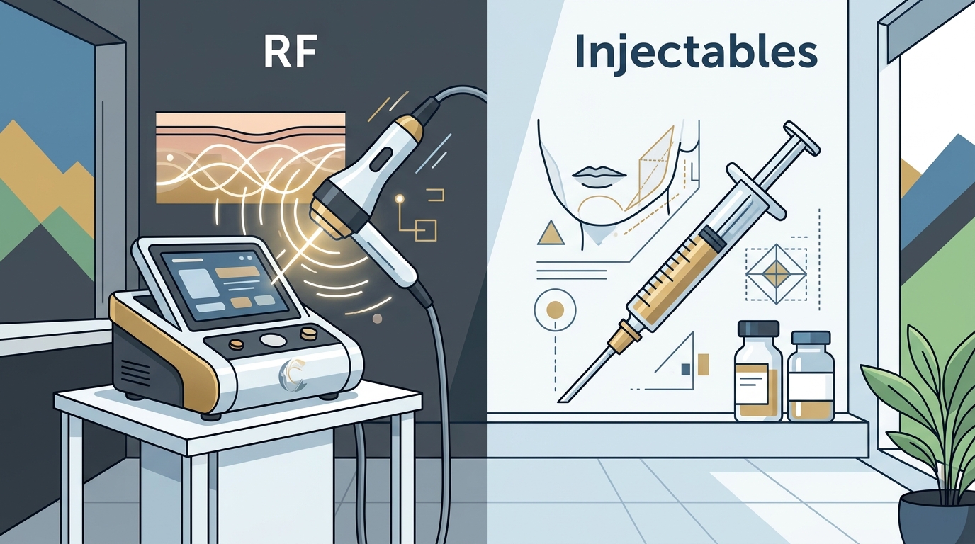 Non-Surgical Jowl Treatment: RF vs. Injectables in Glenwood
