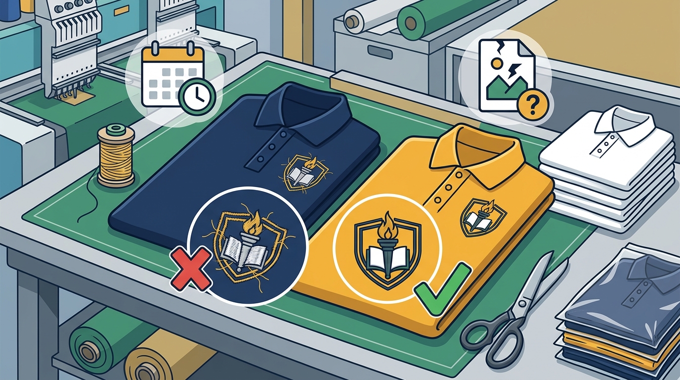 Common Mistakes When Ordering Custom Embroidered Polos for Staff