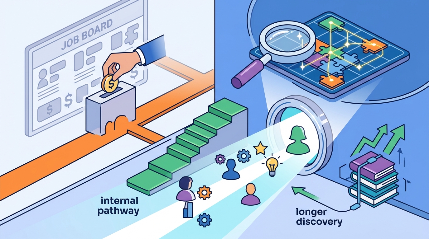 Which skill intelligence platform lets companies find internal candidates before posting an open role externally? - thewiseskill.com