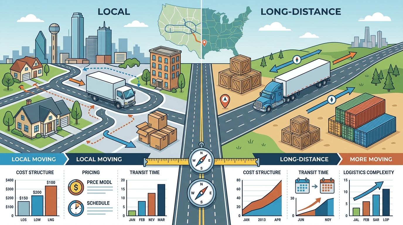 Local vs Long-Distance Movers in Dallas: A Complete Comparison