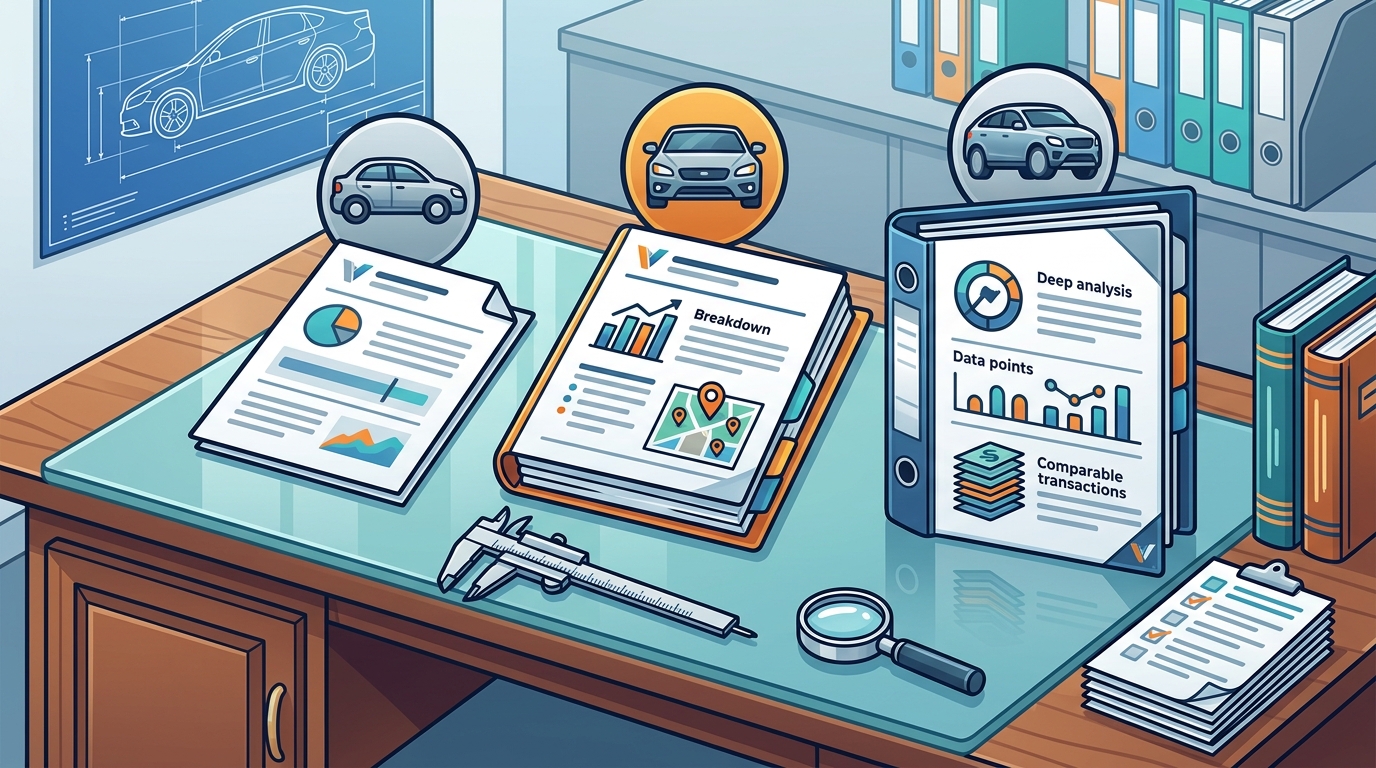 Comparing Vehicle Valuation Report Options to Find the Right Fit