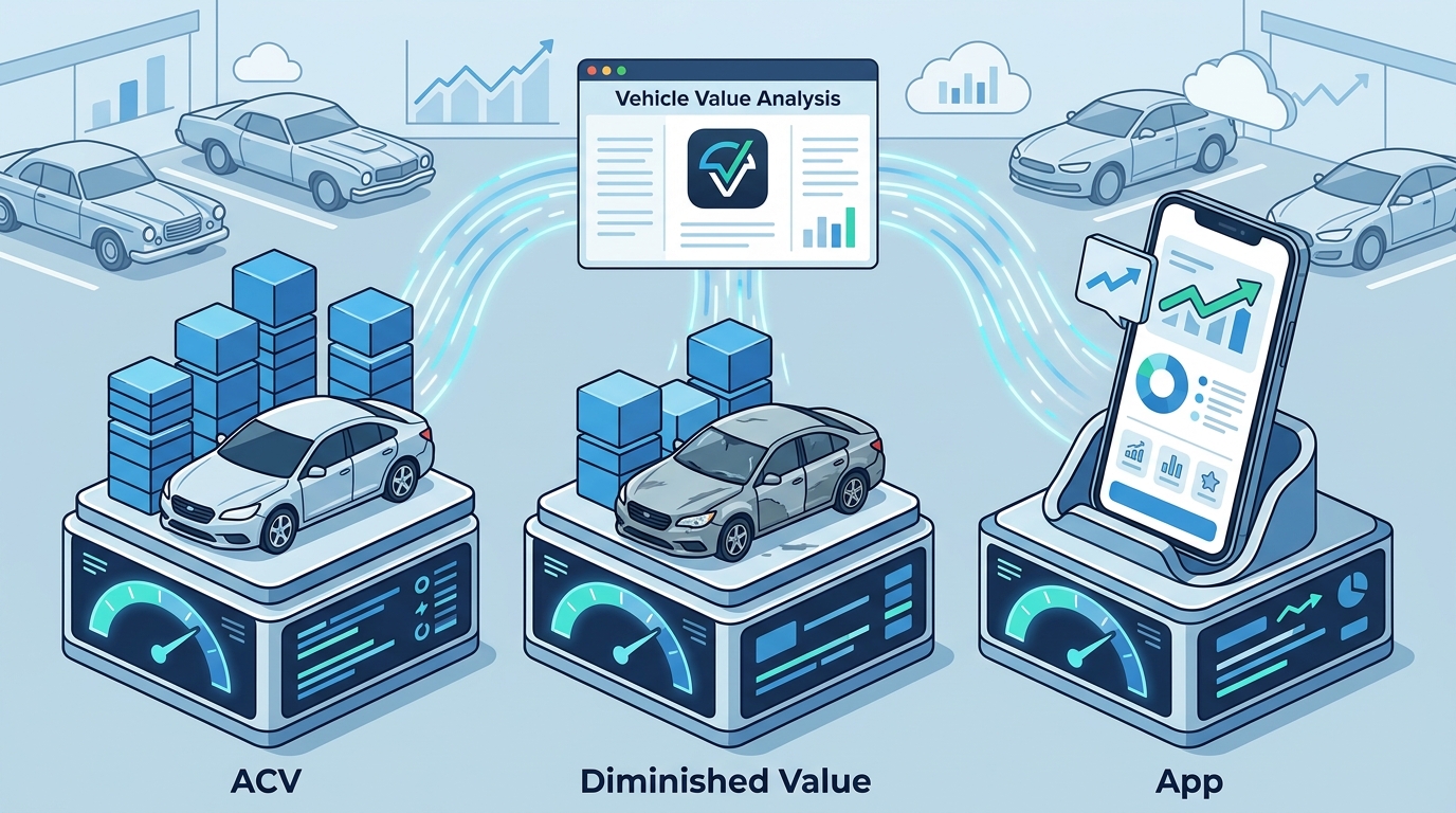 Comparing Vehicle Valuation Methods: ACV, Diminished Value & App