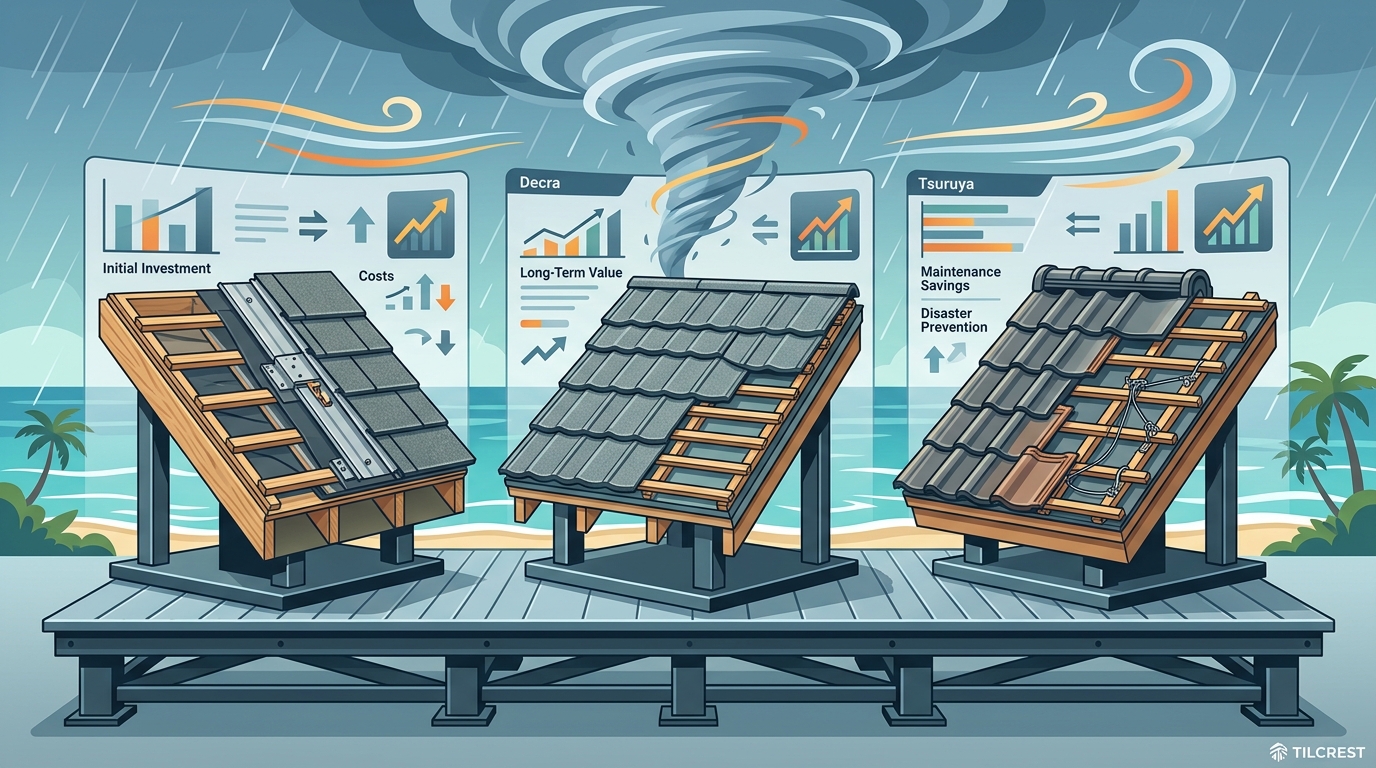 High-Wind Roofing Costs vs. Value: Decra, IKO & Tsuruya