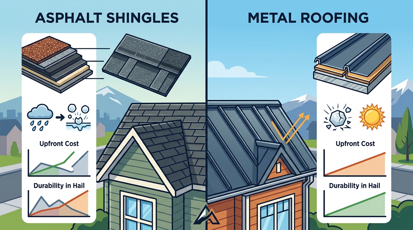 Roofing Materials Compared: Shingles vs Metal for Denver Homes