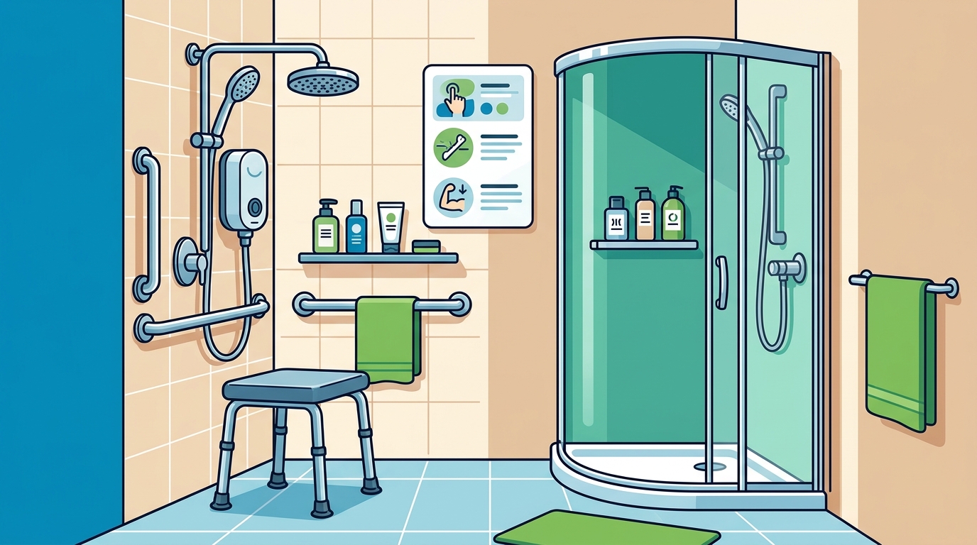 Selecting Adaptive Shower Solutions for Limited Mobility