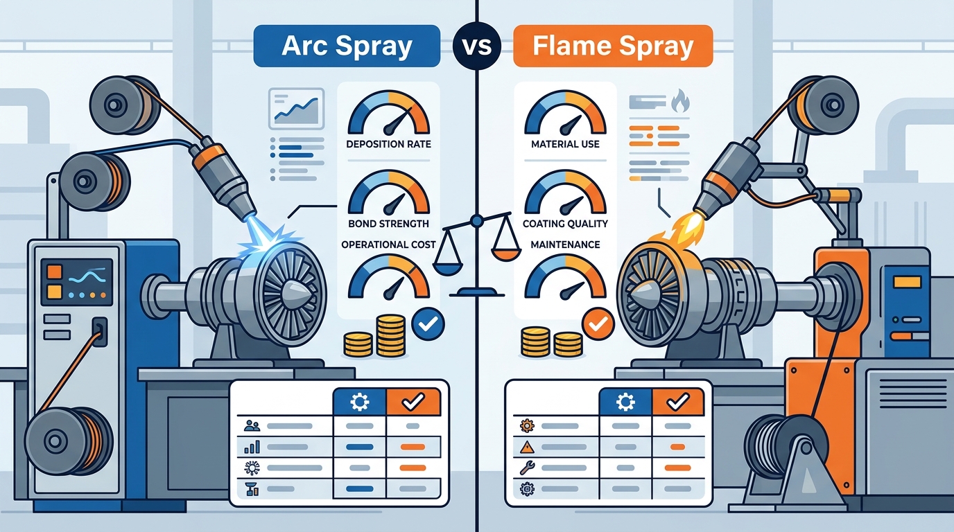 Arc Spray vs Flame Spray: Cost-Benefit Analysis for Industrial