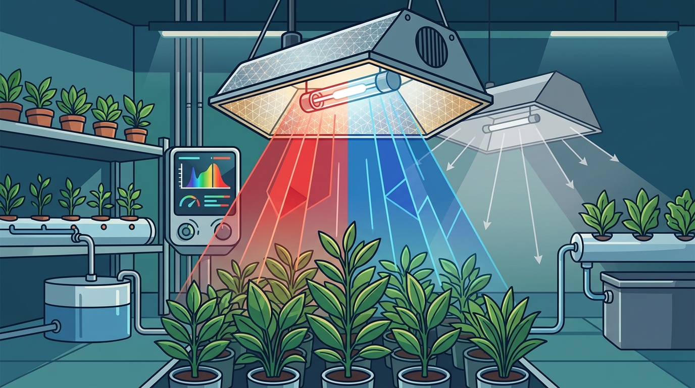 Optimizing Red and Blue Light Spectrum for Indoor Plant Growth