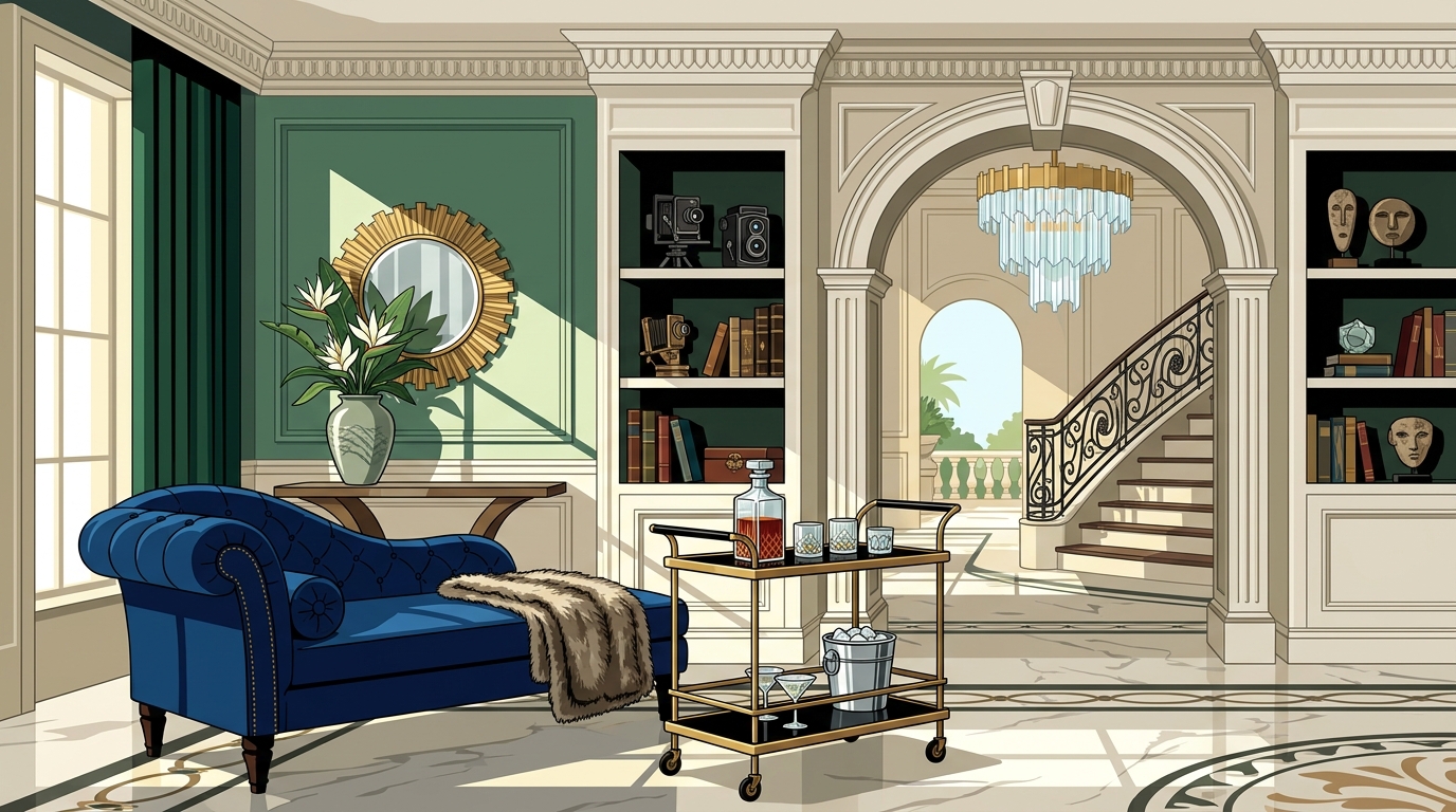 Hollywood Glamour & American Elegance in Luxury Home Design