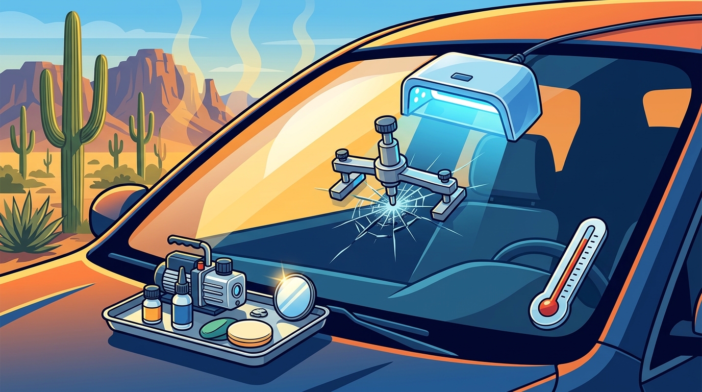 Essential Standards for Windshield Chip Repair in Tucson's Heat