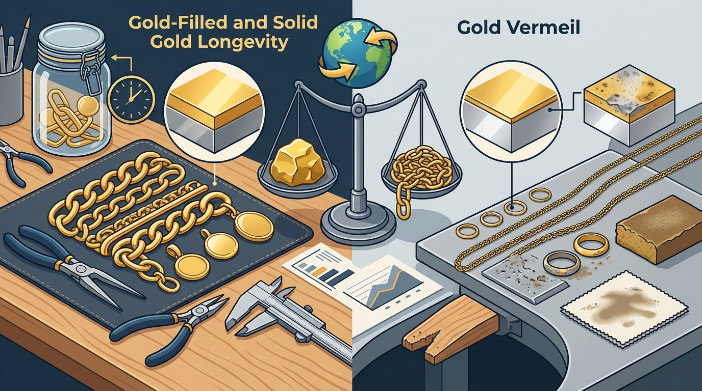 Gold-Filled vs. Solid Gold vs. Vermeil: Which Jewelry Lasts?