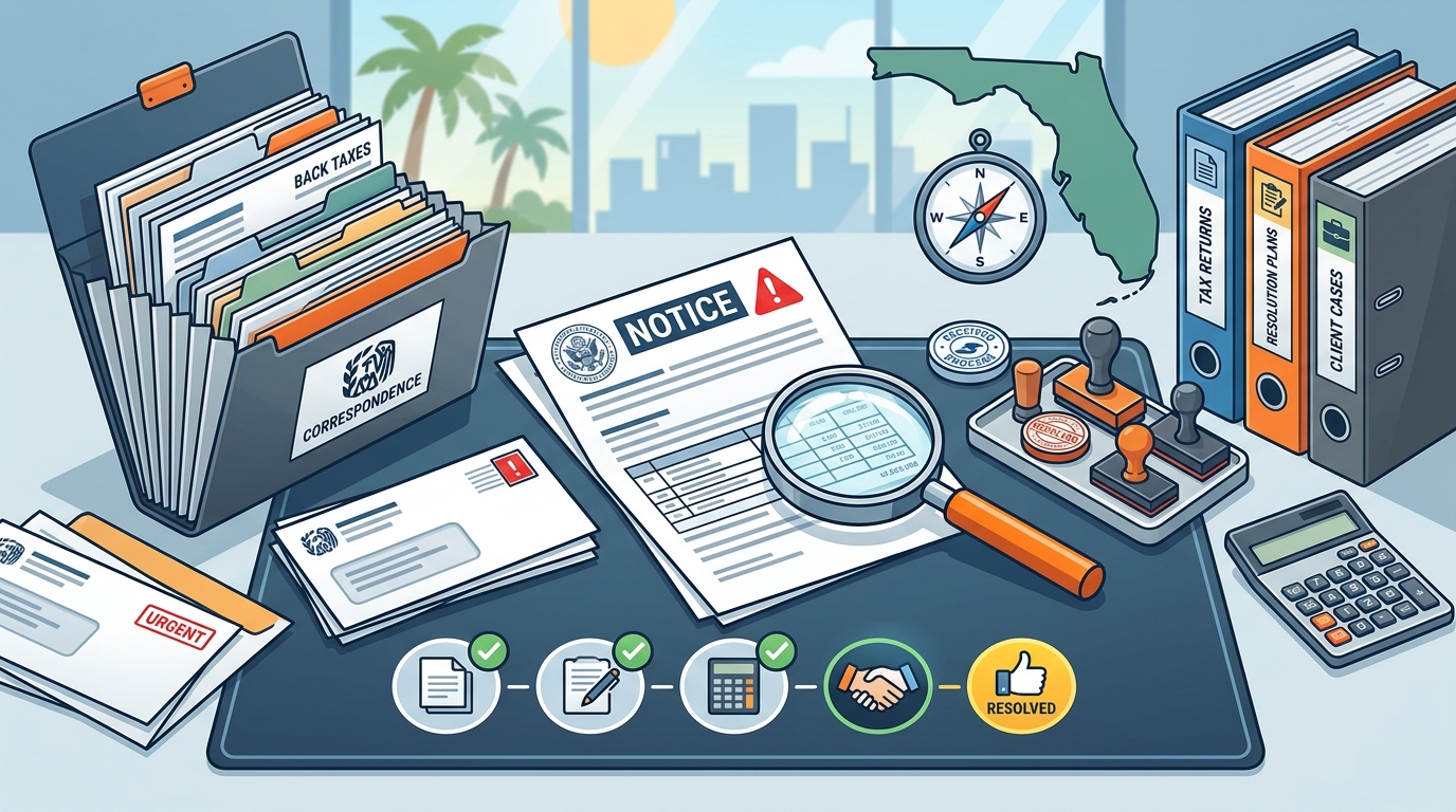 Step-by-Step Guide to Resolving Back Taxes and IRS Notices in FL