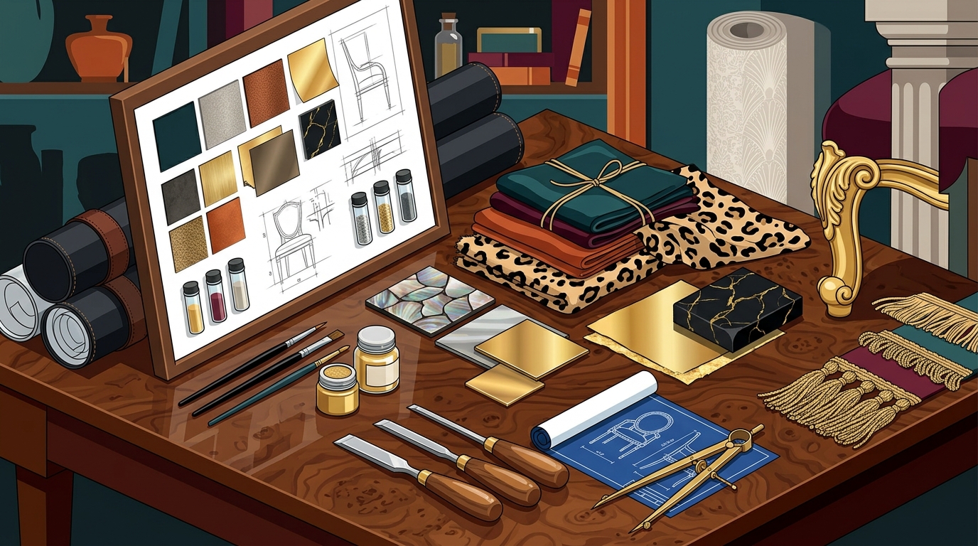 Sourcing & Craftsmanship Behind Hollywood Glamour Interiors
