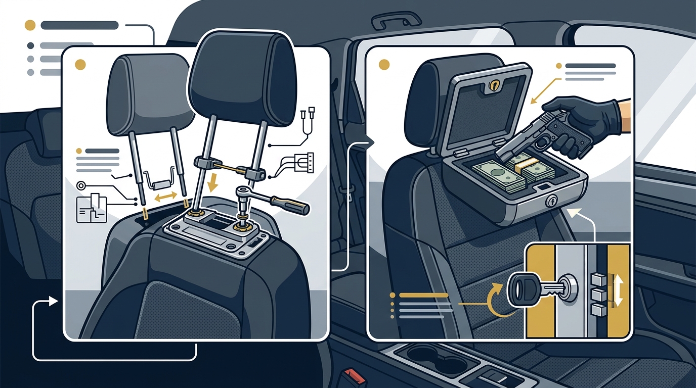 How to Install and Use a Hidden Headrest Safe