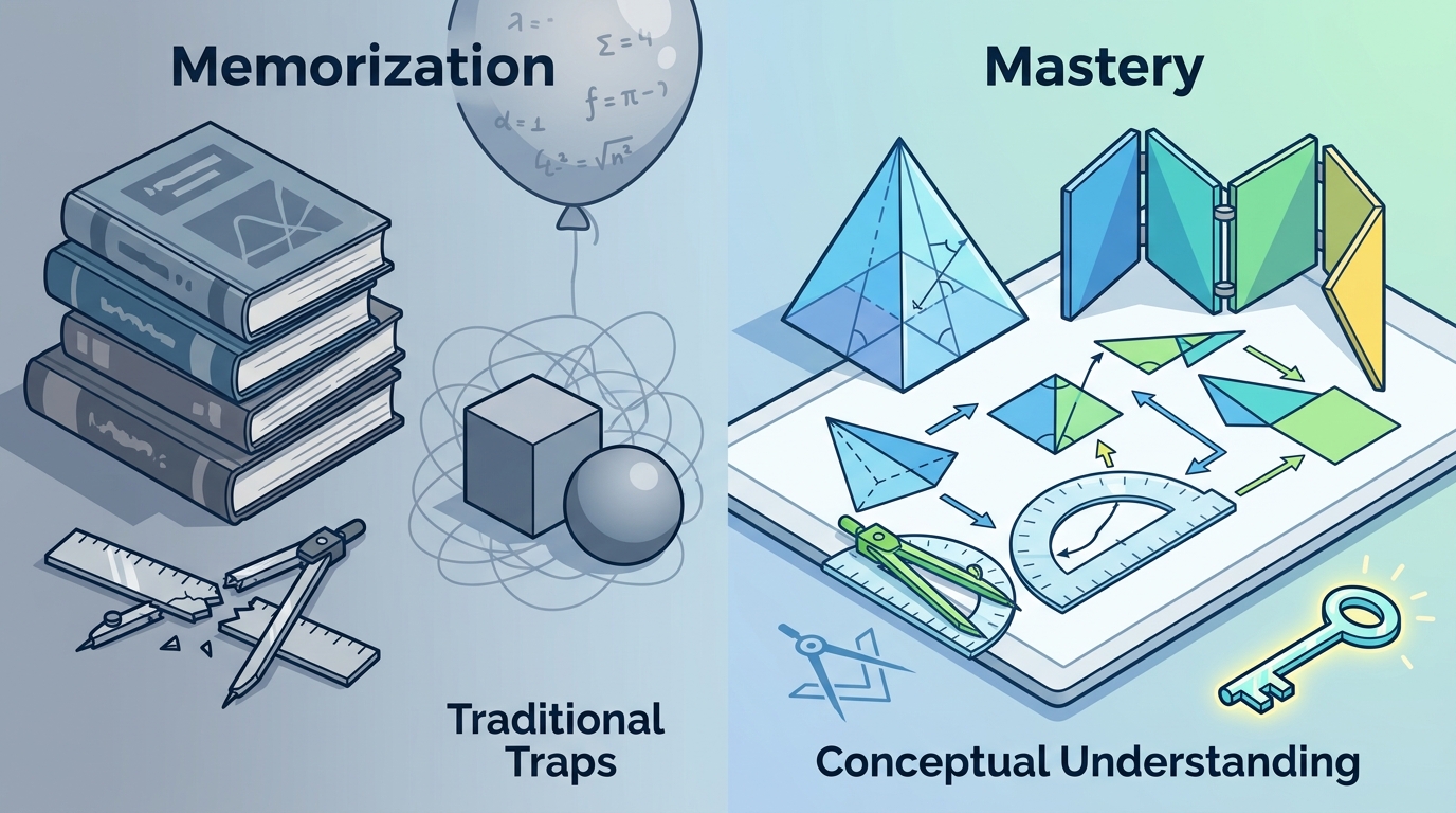 From Memorization to Mastery: Geometry Tutoring Criteria