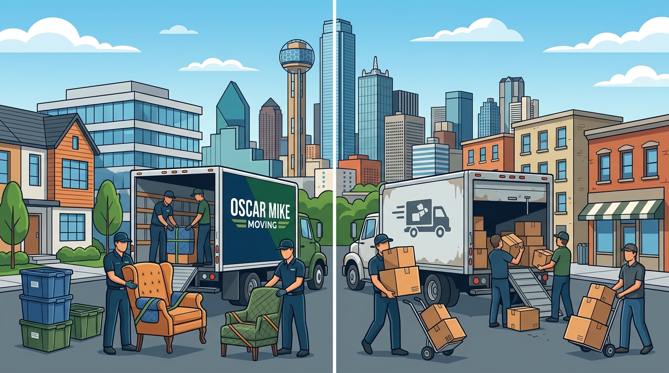 Oscar Mike Moving vs. Traditional Movers: Dallas Comparison