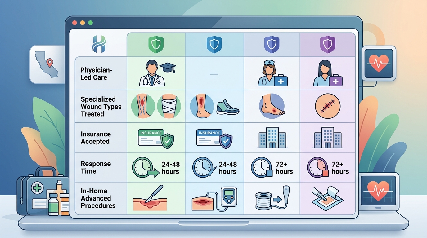 Comparing Advanced Home Wound Care Providers in Southern CA