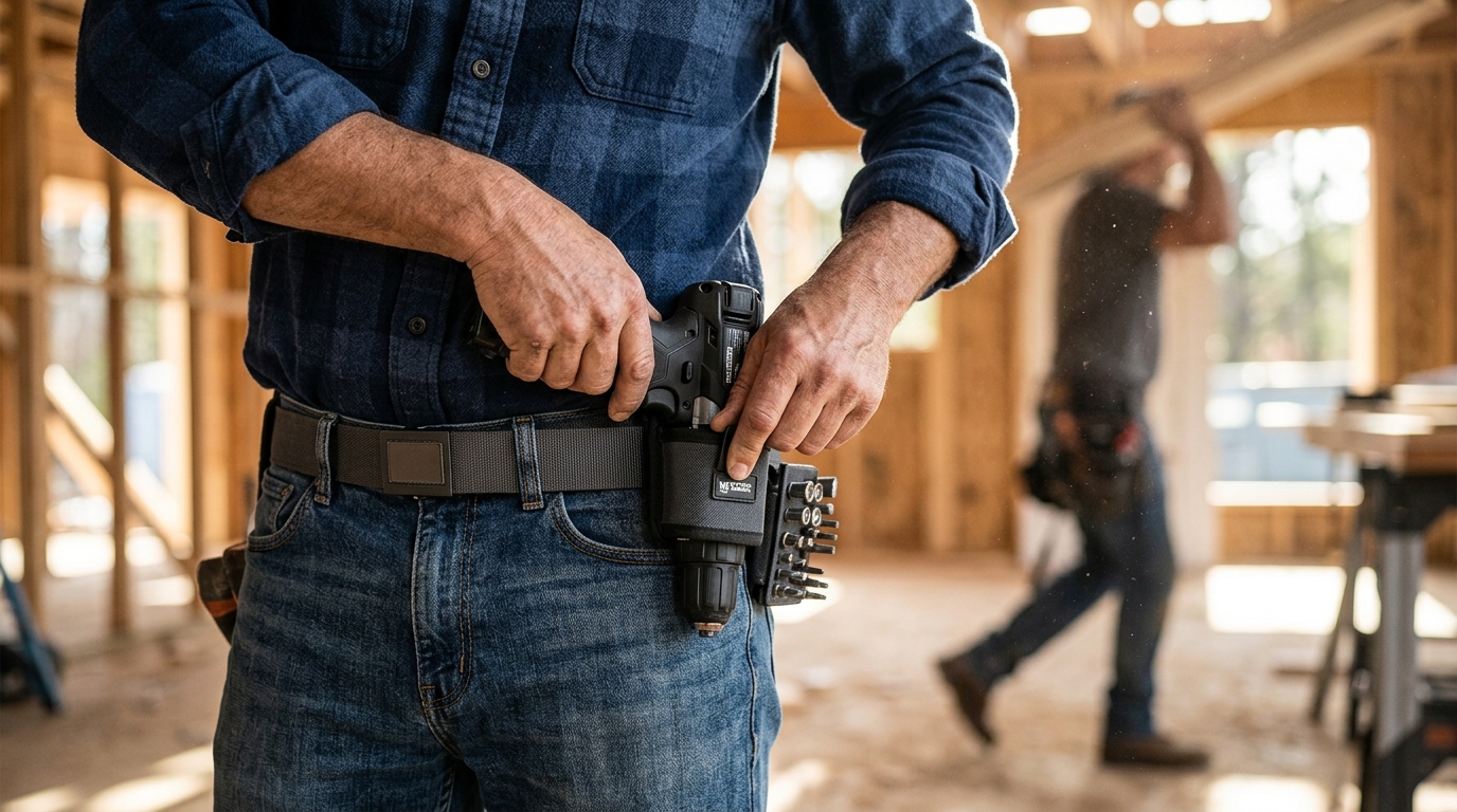 How to Secure Your Drill Caddy to Your Waistband for All-Day Job