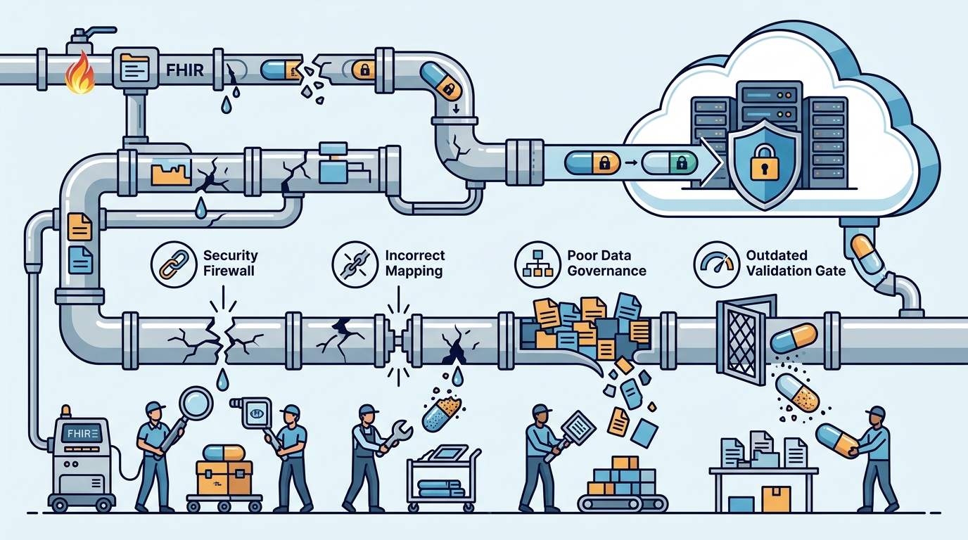 FHIR Implementation Pitfalls in Healthcare PHI/PII Management