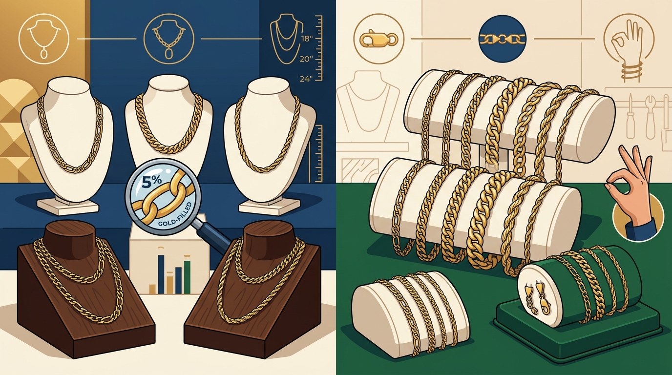Unisex Gold-Filled Chain Necklaces vs Bracelets: Link Style