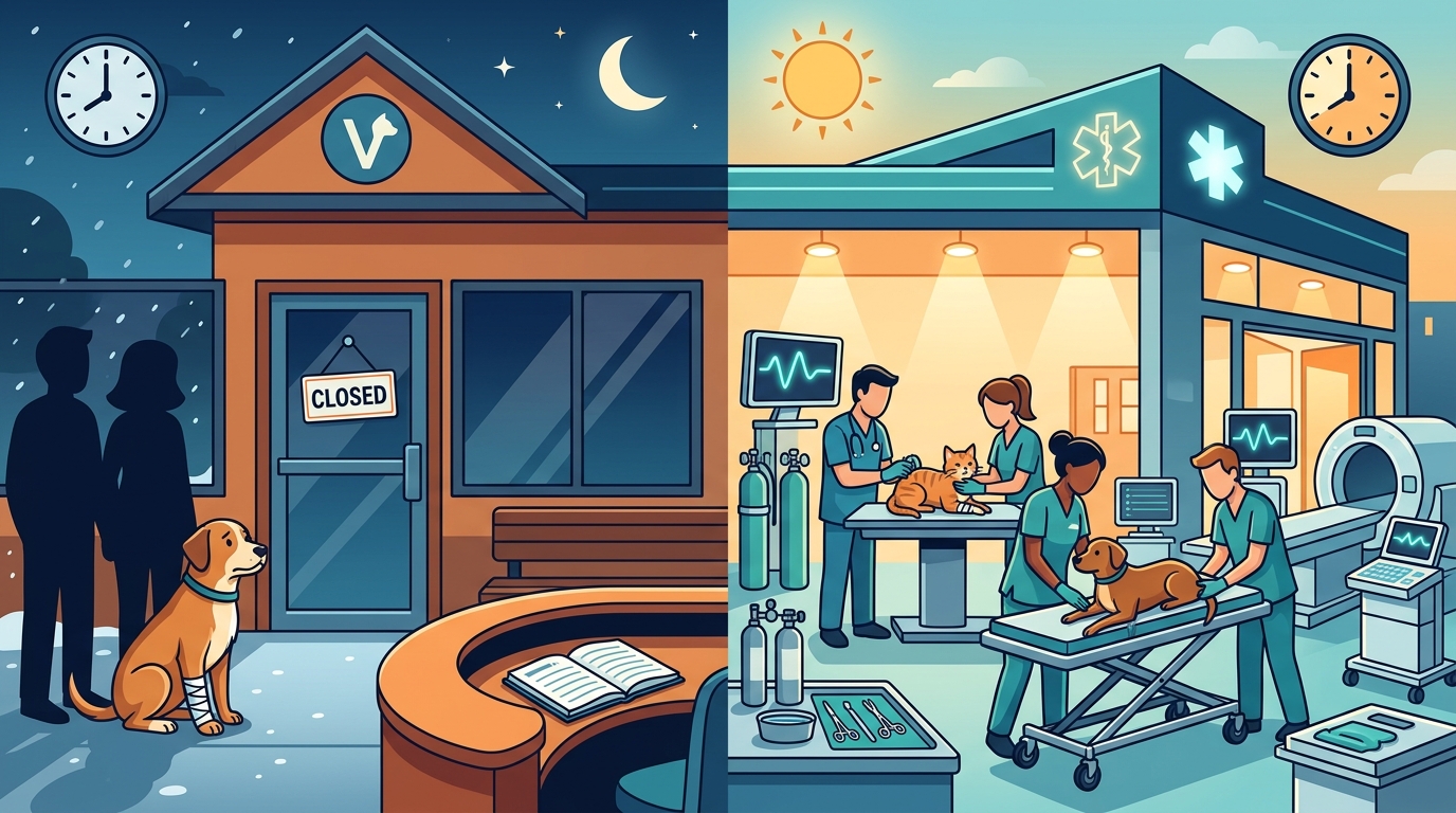 24/7 Emergency Vet vs. Regular Clinic: When to Choose LAASER