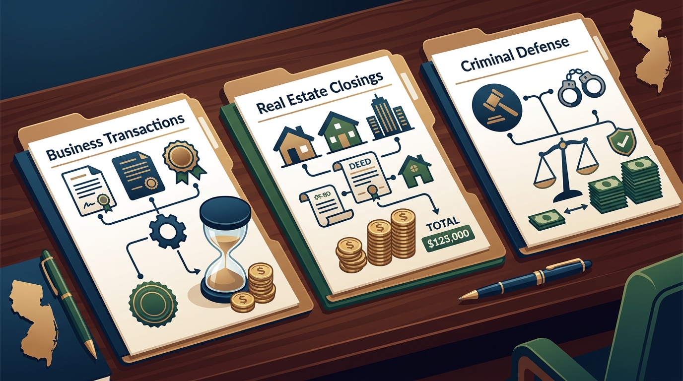 New Jersey Law Firm Pricing Models for Business, Criminal, and