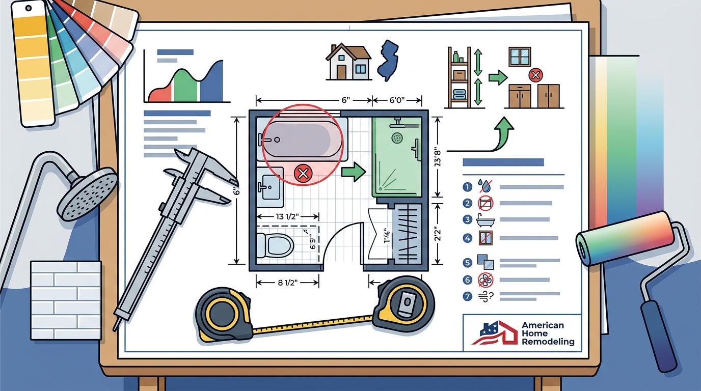 Small Bathroom Modernization: 7 Mistakes to Avoid in NJ