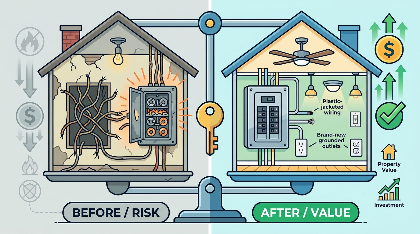 Cost-Benefit Analysis of Electrical Upgrades for Aging Homes