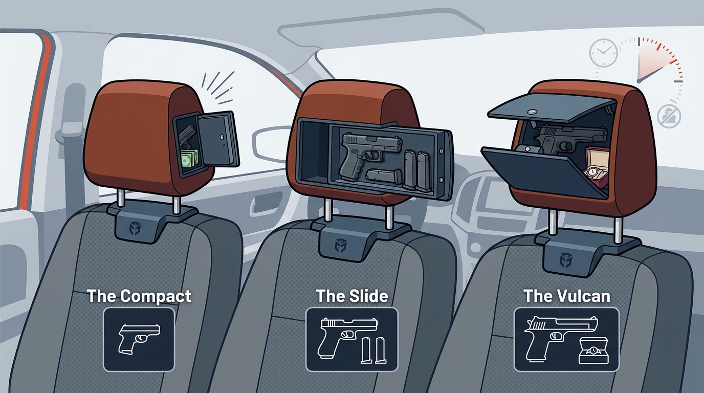The Compact vs. The Slide vs. The Vulcan: Which Headrest Safe Is