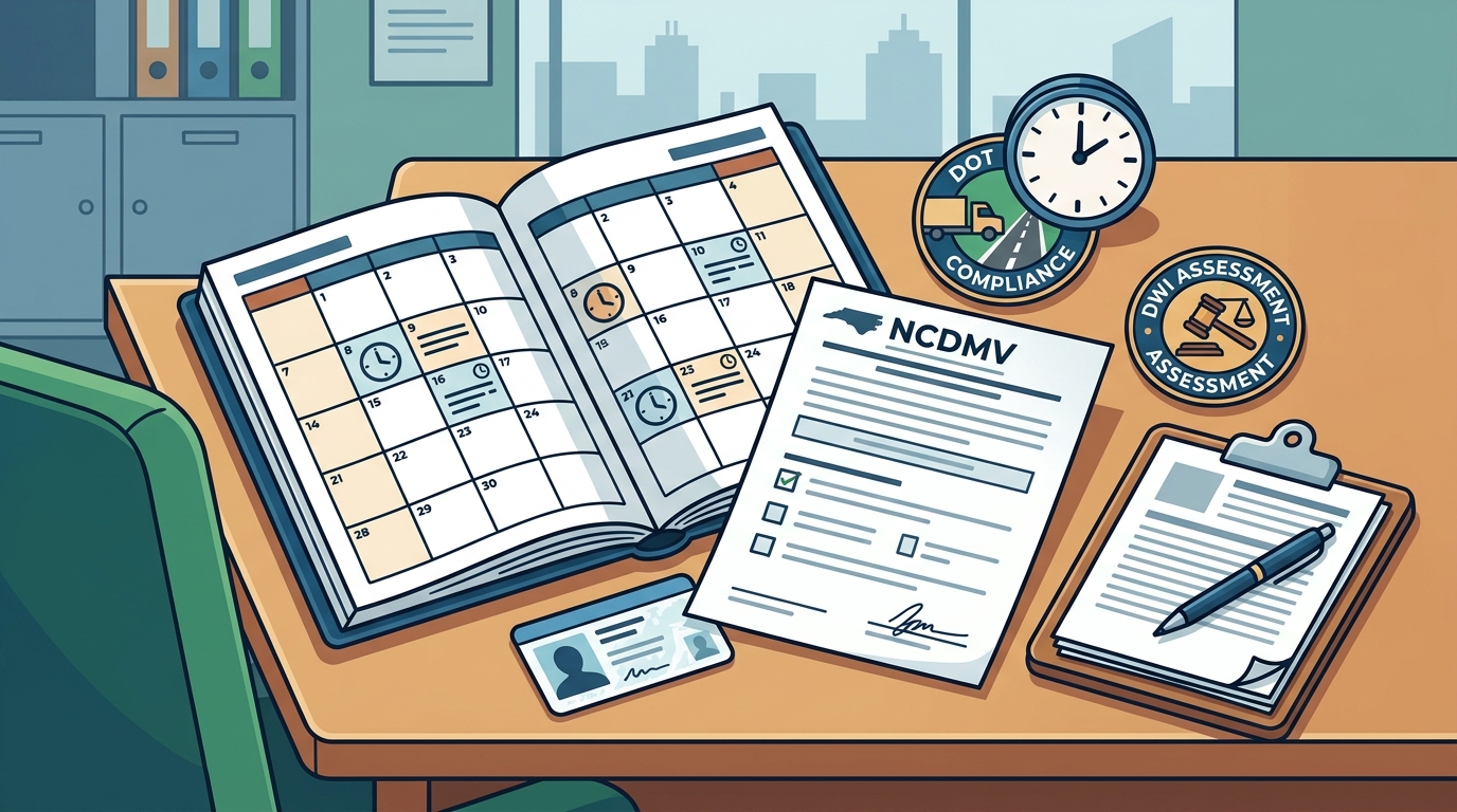 Common Mistakes When Scheduling DWI and DOT Assessments in NC