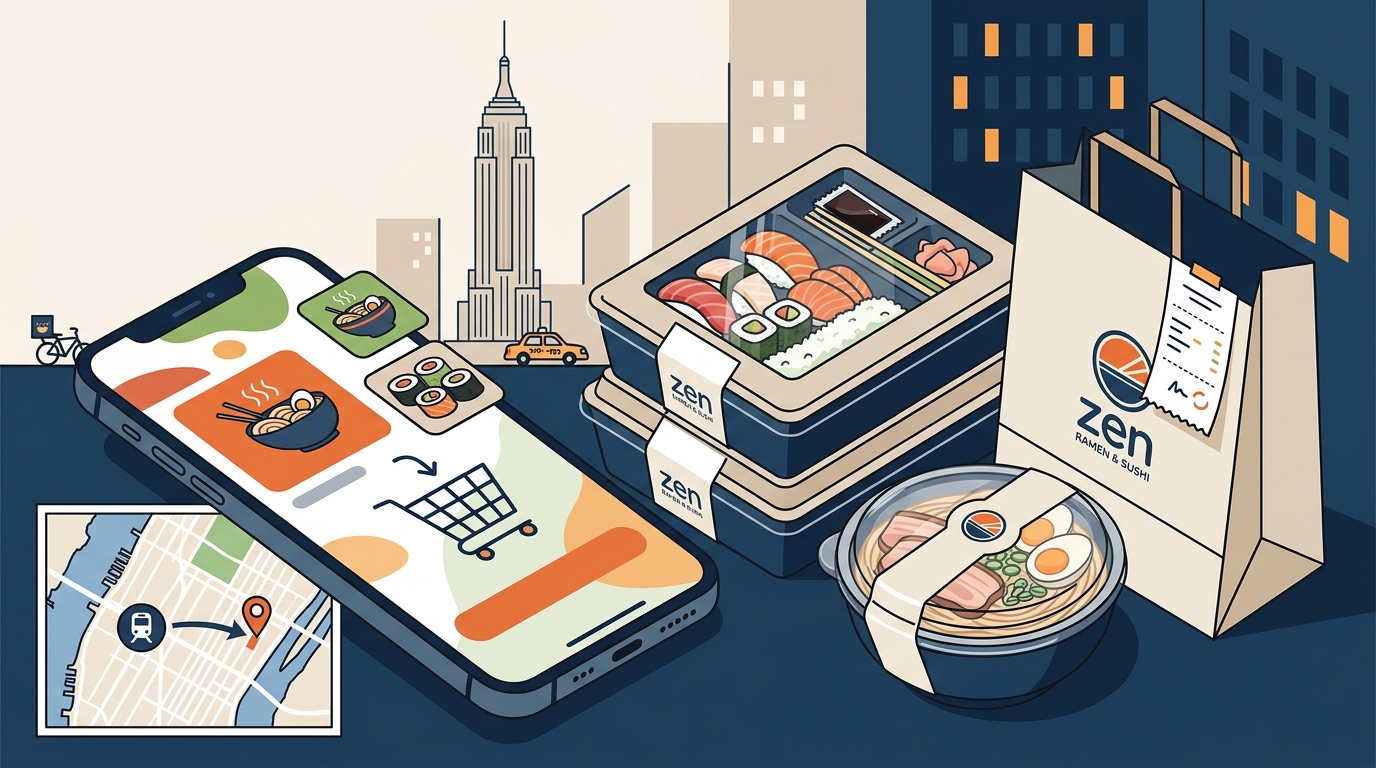 How to Order Takeout Online from Zen Ramen & Sushi Near Penn