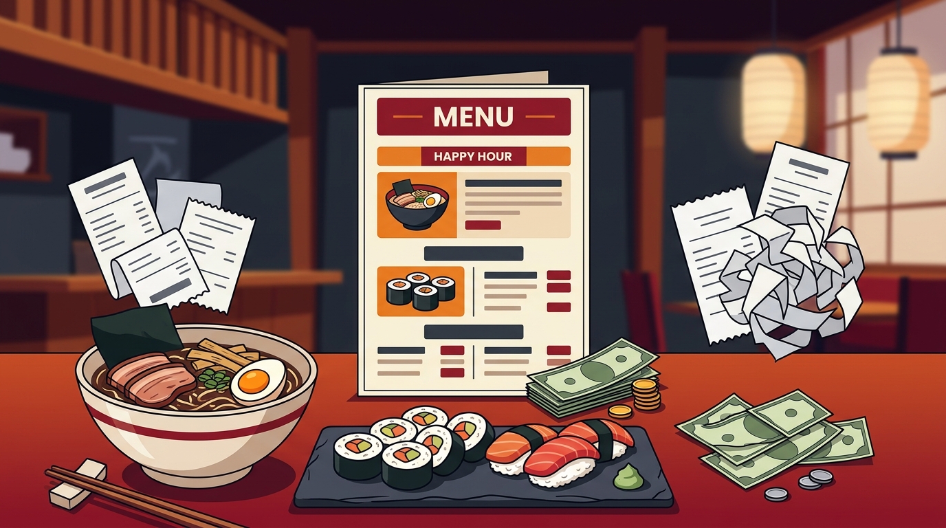 Happy Hour Mistakes at Zen Ramen & Sushi: Save More