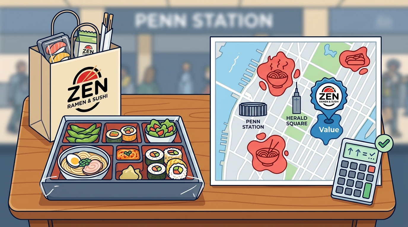Zen Ramen & Sushi Menu Prices: Penn Station Takeout Value Guide