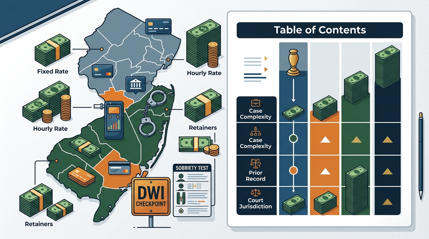New Jersey DWI Defense Attorney Fees and Cost Comparison Guide