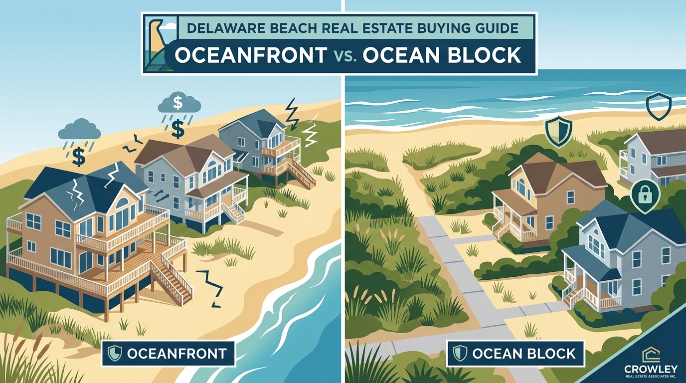 Oceanfront vs. Ocean Block: Delaware Beach Home Buying Guide