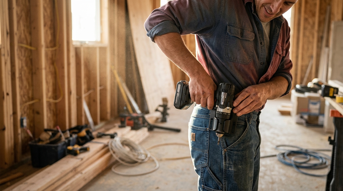 How to Attach Drill Caddy to Pants Without a Belt